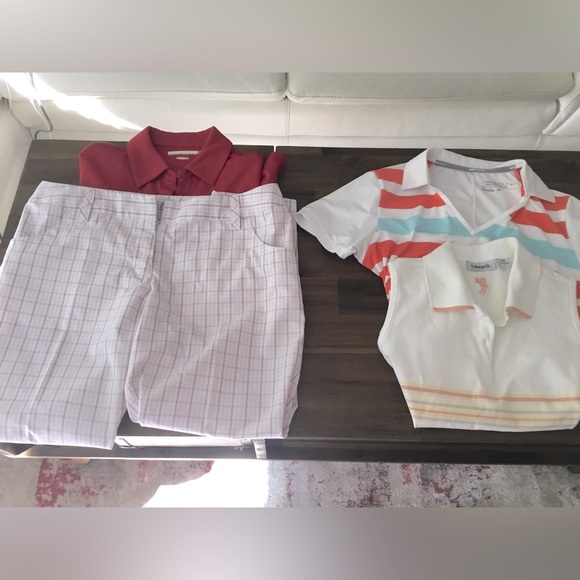 GOLF Bundle of 4 Greg Norman, Adidas, Ashworth size large.pant size 10 - Picture 1 of 10